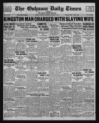 Oshawa Daily Times, 15 Aug 1928