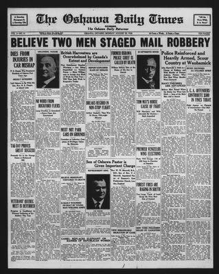 Oshawa Daily Times, 20 Aug 1928