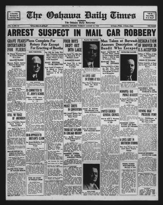 Oshawa Daily Times, 21 Aug 1928