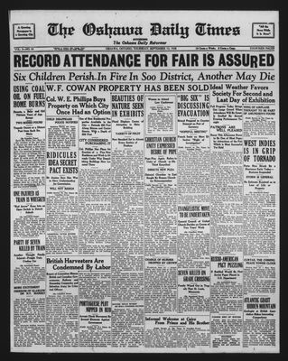 Oshawa Daily Times, 13 Sep 1928