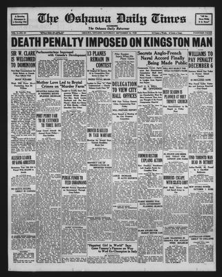 Oshawa Daily Times, 22 Sep 1928