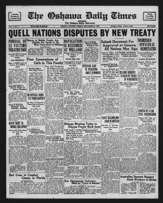 Oshawa Daily Times, 25 Sep 1928