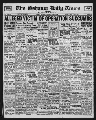 Oshawa Daily Times, 2 Oct 1928