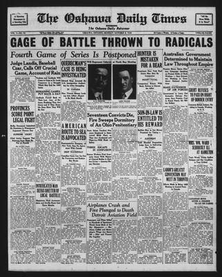 Oshawa Daily Times, 8 Oct 1928