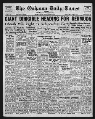 Oshawa Daily Times, 12 Oct 1928