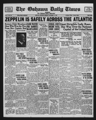 Oshawa Daily Times, 15 Oct 1928