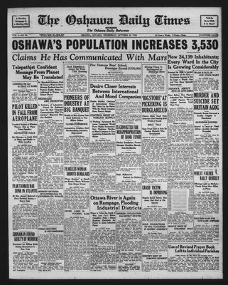 Oshawa Daily Times, 24 Oct 1928