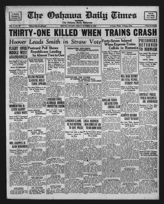 Oshawa Daily Times, 26 Oct 1928