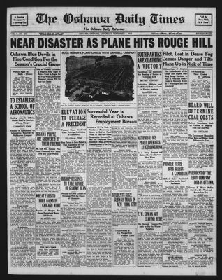 Oshawa Daily Times, 3 Nov 1928