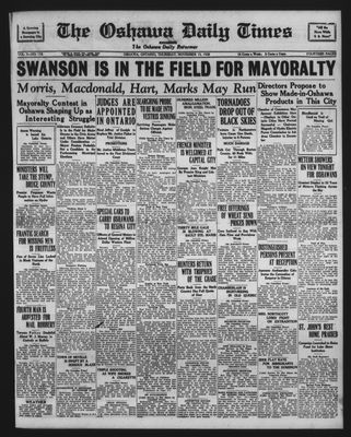 Oshawa Daily Times, 15 Nov 1928