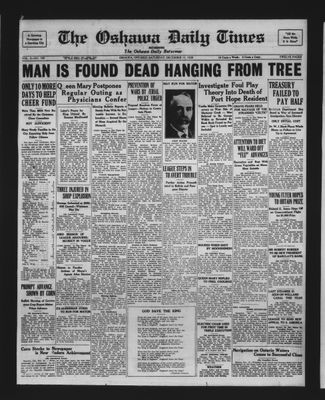 Oshawa Daily Times, 15 Dec 1928