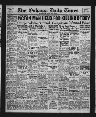 Oshawa Daily Times, 21 Feb 1929