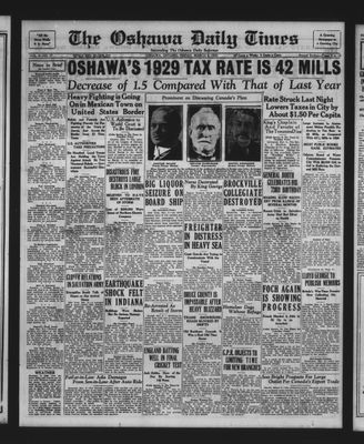 Oshawa Daily Times, 8 Mar 1929