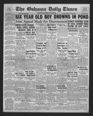 Oshawa Daily Times, 22 Apr 1929