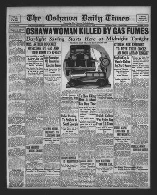 Oshawa Daily Times, 27 Apr 1929