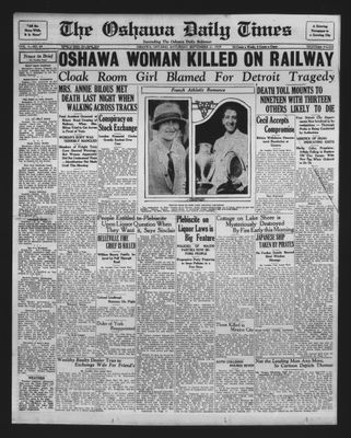 Oshawa Daily Times, 21 Sep 1929