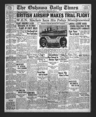 Oshawa Daily Times, 14 Oct 1929