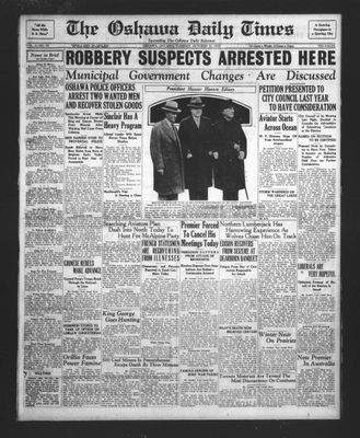 Oshawa Daily Times, 22 Oct 1929