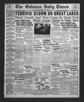 Oshawa Daily Times, 23 Oct 1929