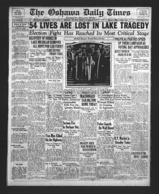 Oshawa Daily Times, 25 Oct 1929