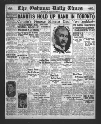 Oshawa Daily Times, 12 Nov 1929