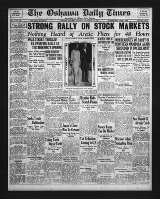 Oshawa Daily Times, 14 Nov 1929