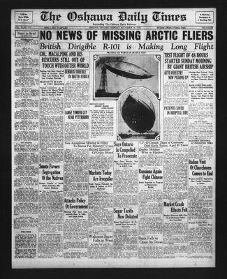 Oshawa Daily Times, 18 Nov 1929