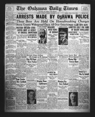 Oshawa Daily Times, 19 Dec 1929