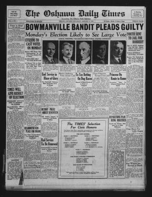 Oshawa Daily Times, 4 Jan 1930