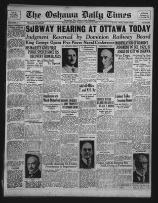 Oshawa Daily Times, 21 Jan 1930