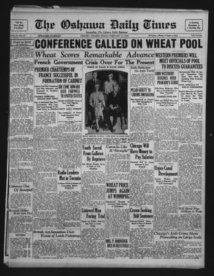 Oshawa Daily Times, 21 Feb 1930