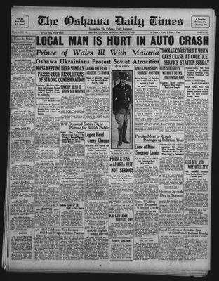 Oshawa Daily Times, 3 Mar 1930