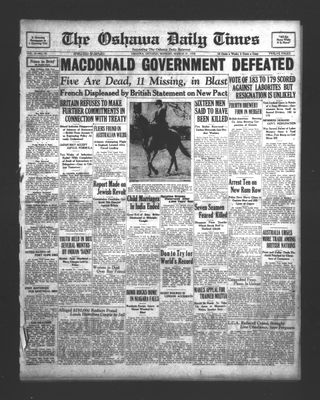 Oshawa Daily Times, 31 Mar 1930