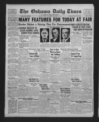 Oshawa Daily Times, 11 Sep 1930