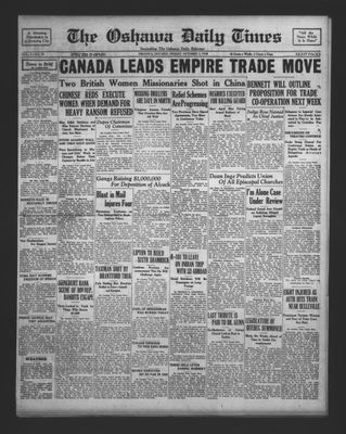 Oshawa Daily Times, 3 Oct 1930