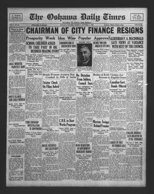 Oshawa Daily Times, 7 Oct 1930