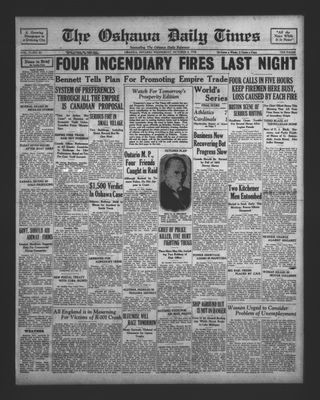 Oshawa Daily Times, 8 Oct 1930