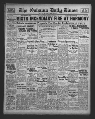 Oshawa Daily Times, 13 Oct 1930