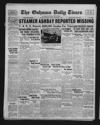 Oshawa Daily Times, 1 Nov 1930