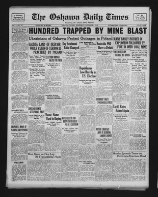 Oshawa Daily Times, 5 Nov 1930