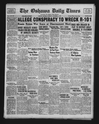 Oshawa Daily Times, 6 Nov 1930