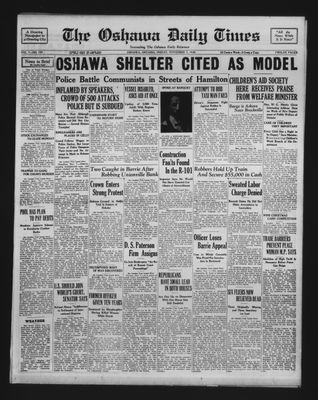 Oshawa Daily Times, 7 Nov 1930