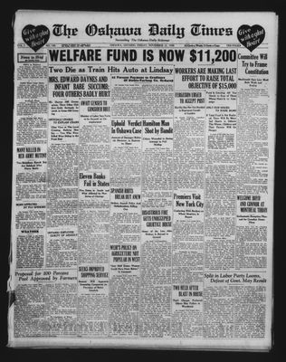 Oshawa Daily Times, 21 Nov 1930