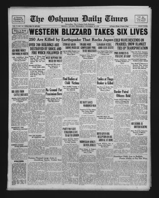 Oshawa Daily Times, 26 Nov 1930