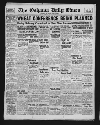 Oshawa Daily Times, 22 Dec 1930