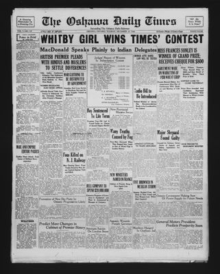 Oshawa Daily Times, 23 Dec 1930