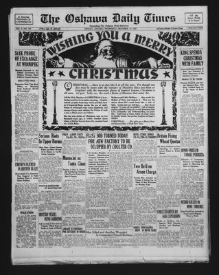 Oshawa Daily Times, 24 Dec 1930