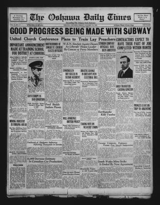 Oshawa Daily Times, 16 Jan 1931