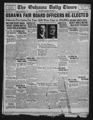 Oshawa Daily Times, 21 Jan 1931