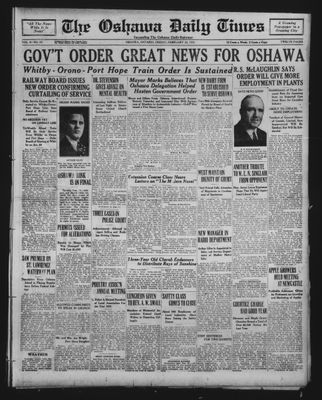 Oshawa Daily Times, 20 Feb 1931